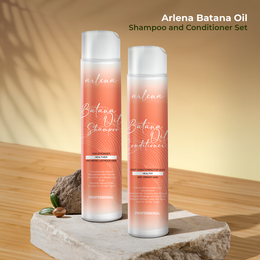 Arlena Batana Oil Shampoo and Conditioner Set - Made in USA - Promotes Hair Growth, Deep Conditioning, Nourishing & Moisturizing for Silky, Healthy, Lustrous Hair - Ideal for All Hair Types - Arlena Beauty